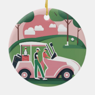 Grafische Ornament des Golfkarts   Freie Personali