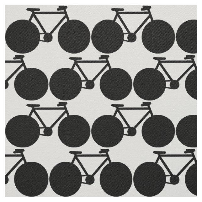 grafische schwarze Fahrräder Stoff (Muster)