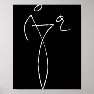 Grafische Strichfigur Poster