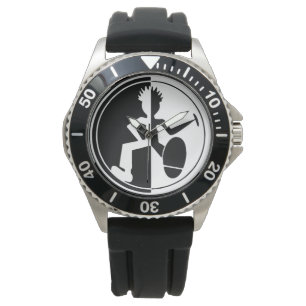 Grafische Tänzerschwarzweiss-uhr Armbanduhr