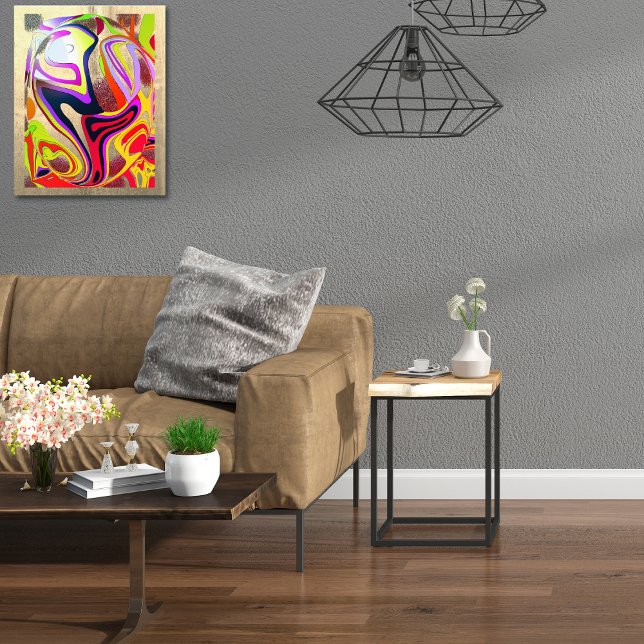 Grafische Wellen Globus - Metal-BG Fotodruck (Von Creator hochgeladen)