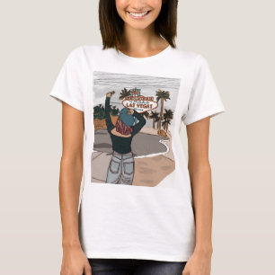 Grafischer Aquarellbildschirm auf dem T - Shirt. T-Shirt