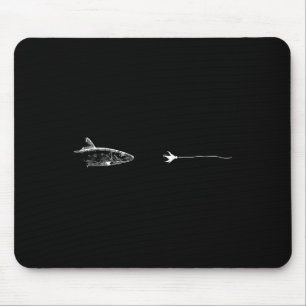 Grafischer Fliegenfischhaken Linie - Fisch Bonefis Mousepad