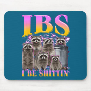 Grafischer Ibs Waschbär Meme Bootleg Humor Mousepad