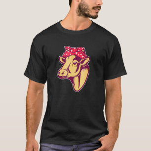 Grafischer Kuh-Wortwitz T-Shirt