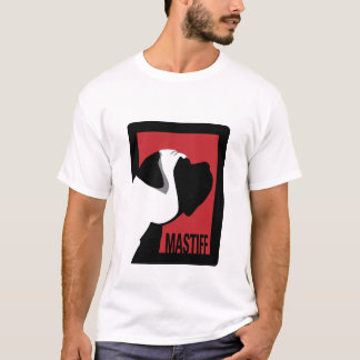 Grafischer Mastiff und Wörter 2 versahen T - Shirt