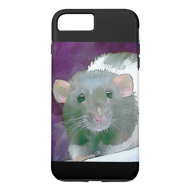Grafischer Ratten-Telefon-Kasten Case-Mate iPhone Hülle (Rückseite)