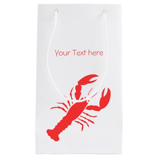 Grafischer roter Hummer Kleine Geschenktüte (Vorderseite)