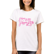 Grafischer Slogan-T - Shirt des glücklichen