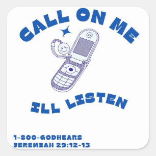 Grafischer Sticker/Gott/Beten/Glaube/Geschenk/Ermu Quadratischer Aufkleber
