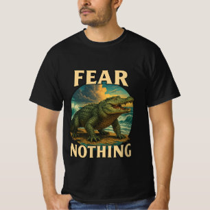 Grafischer T - Shirt für Männer mit Krokodil-Druck