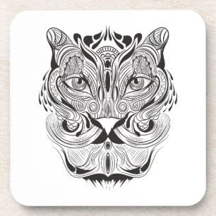 Grafischer Tiger Getränkeuntersetzer