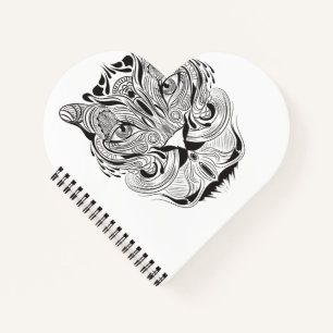 Grafischer Tiger Notizbuch