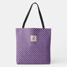 Grafischer Wölf Lila auf benutzerdefiniertem Farbm Tasche