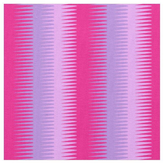 Grafisches Dogzahnstreifen-Muster, rosa lila Geweb Stoff (Nahaufnahme)