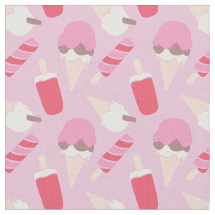 Grafisches Eis und gefrorene Lollen Sommergewebe Stoff