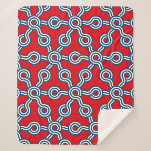 grafisches Gitter nahtloses Muster mit Hexagons gr Sherpadecke