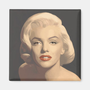 Grafisches Grau Marilyn Magnet