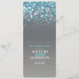 Grafisches Hochzeitsmenü in Grau Menükarte