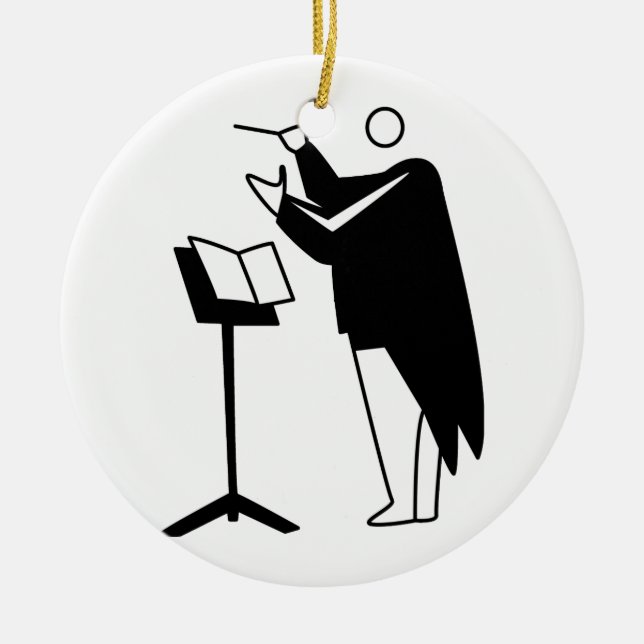 grafisches Leiter- und Standschwarzes Keramikornament (Vorne)