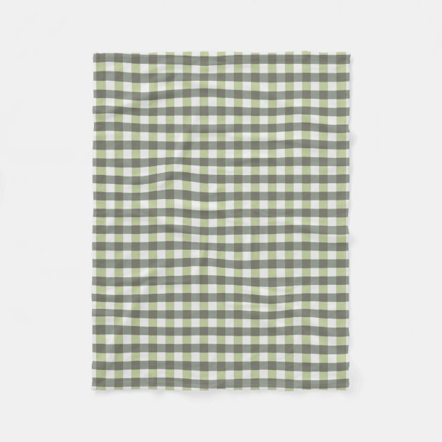 Grafisches mit Ziegeln gedecktes Grün und Grau Fleecedecke (Vorderseite)