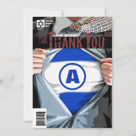 Grafisches neues Bar Mitzvah danken Ihnen zu Dankeskarte