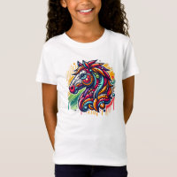 Grafisches Pferd bunt