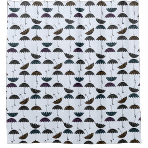 Grafisches Regenschirm-Muster Duschvorhang