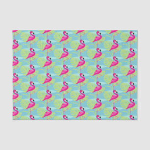 Grafisches Seidenpapier des rosa Vogels des Aqua
