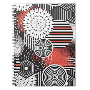 Grafisches Vintage und Illustration mit abstraktem Notizblock