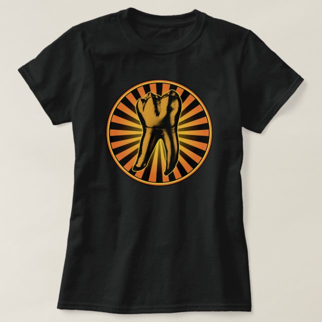 Grafisches Zahn-Emblem T-Shirt (Design vorne)