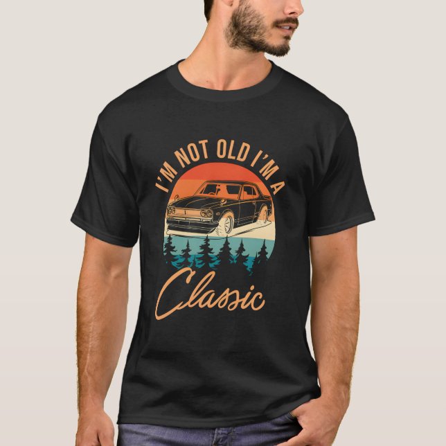 Grafisches Zitat von Retro Car T-Shirt (Vorderseite)