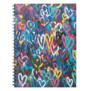 Grafiti Hearts Notizblock