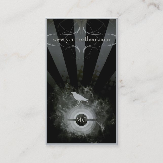 Grafitti Burst Crow Grunge Artist Business Card Visitenkarte (Vorderseite)