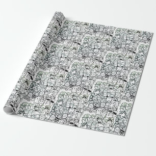 GRAFITTI HAPPY MONSTER Wrapping Paper Geschenkpapier