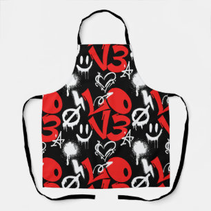 Grafitti LIEBE B. Black BG Schürze