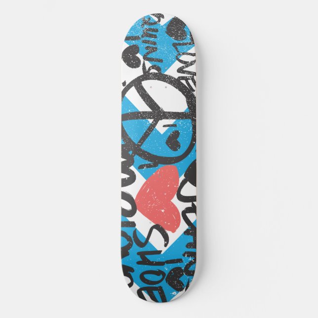 Grafitti Lt. Pink Skateboard (Vorderseite)