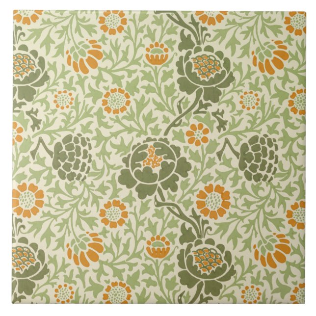 Grafton Pattern (von William Morris) Fliese (Vorderseite)