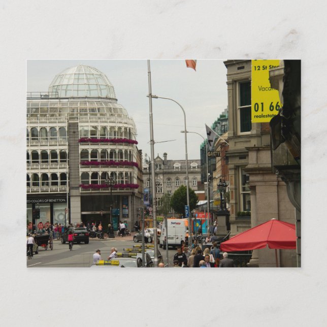Grafton Street Dublin Irland Postkarte (Vorderseite)