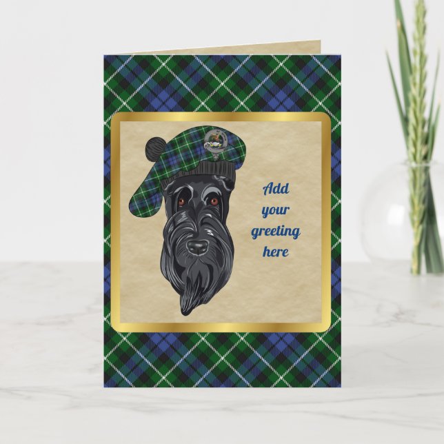 Graham Abzeichen & Tartan Personalisiert Card Karte (Vorderseite)