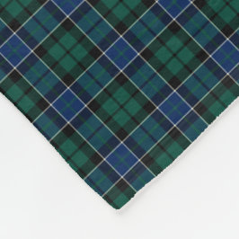 Graham Clan Blue, Green und Black Tartan Fleecedecke