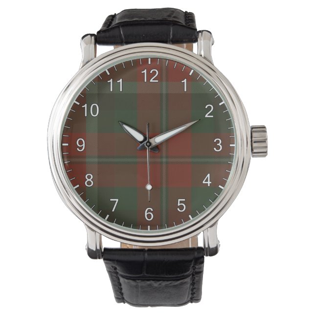 Graham Clan Tartan Armbanduhr (Vorderseite)