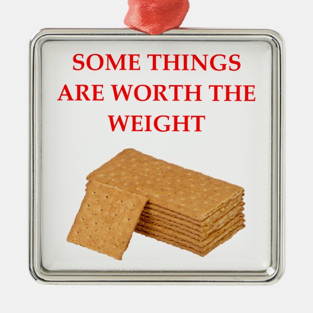 Graham-Cracker Silbernes Ornament (Vorne)
