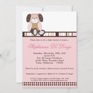 Graham Crackers Girl Pink Baby Shower Einladung