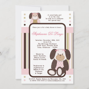 Graham Crackers Girl Pink Baby Shower Einladung