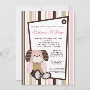 Graham Crackers Girl Pink Baby Shower Einladung
