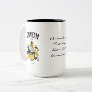 Graham Familienwappen, Übersetzung und Bedeutung Zweifarbige Tasse