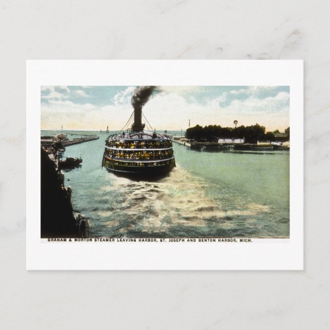 Graham & Morton (G&M-Linie) Steamer Verlassend Haf Postkarte (Vorderseite)
