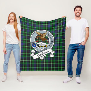 Graham of Montrose Clan Abzeichen Tartan Kariert Fleecedecke