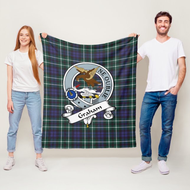 Graham of Montrose Modern Clan Abzeichen Tartan Ka Fleecedecke (Beispiel)